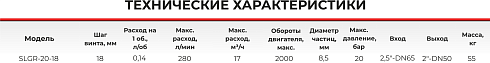 Шнековый насос с двумя винтами SLGR 20-18