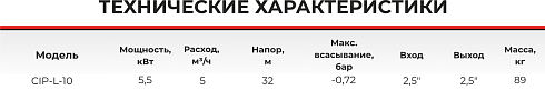 Самовсасывающий насос CIP-L-10-4
